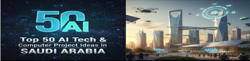 50 فكرة مشروع تقنية وحاسوب AI بالسعودية